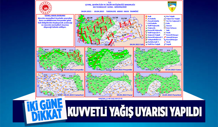 Sakarya için kuvvetli yağış uyarısı