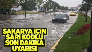 Sakarya için kuvvetli yağış uyarısı