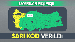 Sakarya için sarı kodlu fırtına ve yağış uyarısı