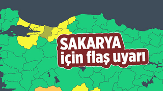 Sakarya için sarı kodlu uyarı