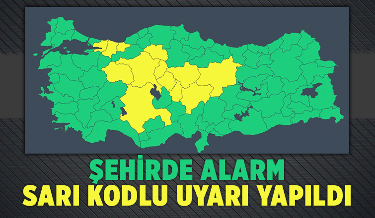 Sakarya için sarı kodlu uyarı