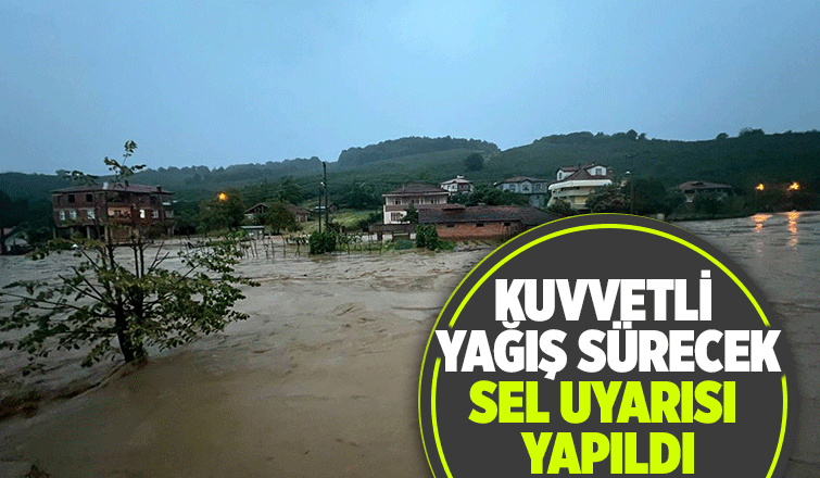 Sakarya için sel uyarısı