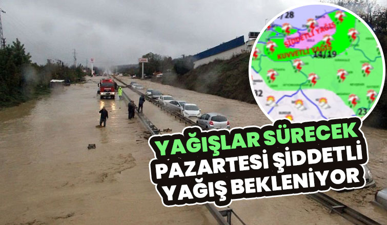 Sakarya için şiddetli yağış uyarısı!