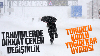 Sakarya için turuncu kodlu yoğun kar uyarısı