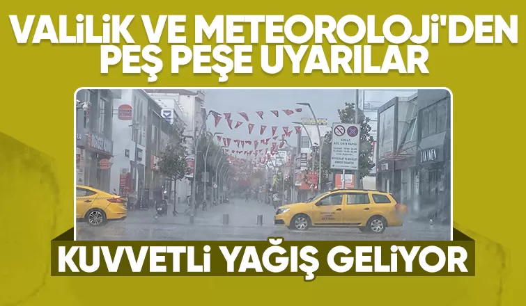 Sakarya için yağış uyarısı