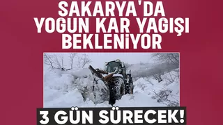 Sakarya için yoğun kar yağışı uyarısı