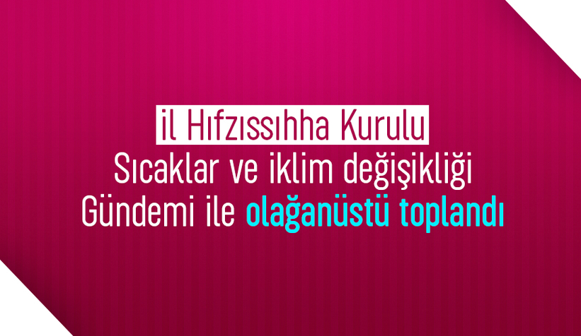 Sakarya İl Hıfzıssıhha Kurulu Olağanüstü toplandı