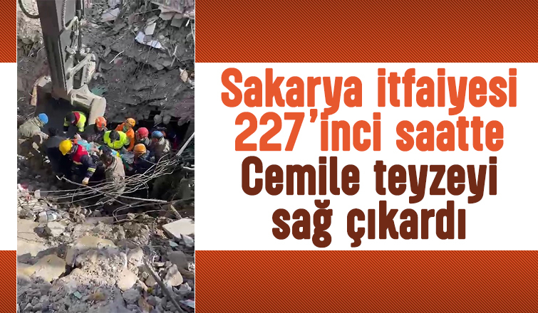Sakarya itfaiyesi 10’uncu günde enkazdan sağ olarak çıkartıldı