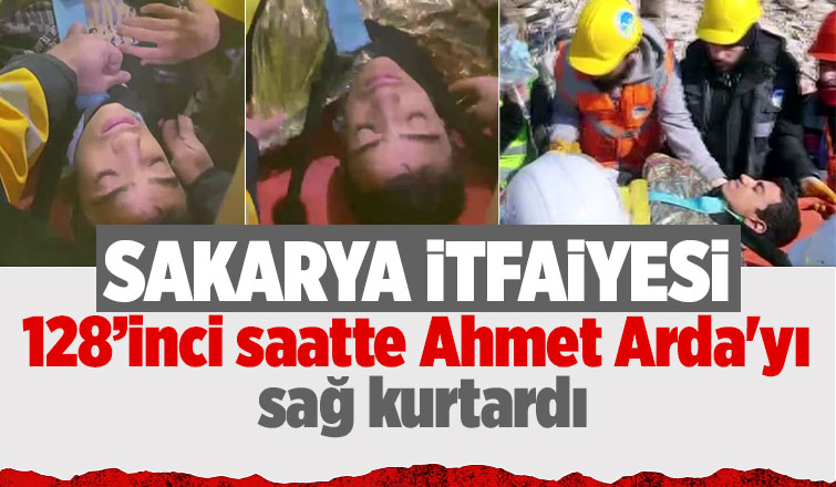 Sakarya itfaiyesi Ahmet Arda'yı sağ kurtardı
