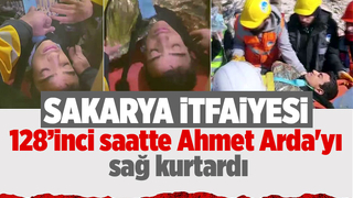 Sakarya itfaiyesi Ahmet Arda'yı sağ kurtardı