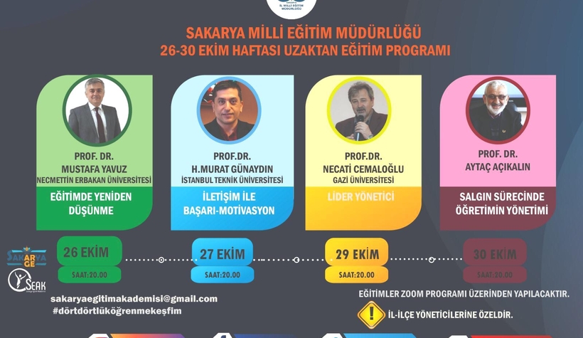 Sakarya MEM'den uzaktan eğitim konferansları 