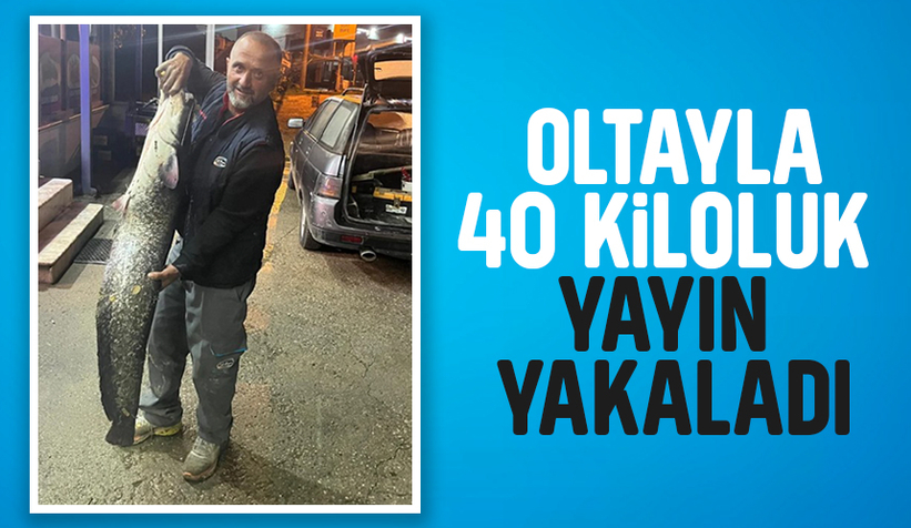 Sakarya Nehri'nde dev yayın yakaladı