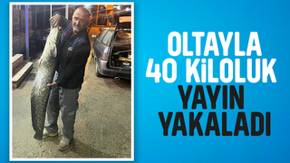 Sakarya Nehri'nde dev yayın yakaladı