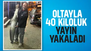 Sakarya Nehri'nde dev yayın yakaladı