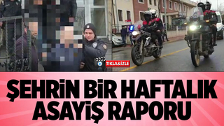 Sakarya'nın bir haftalık asayiş raporu