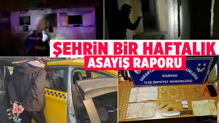 Sakarya'nın bir haftalık asayiş raporu