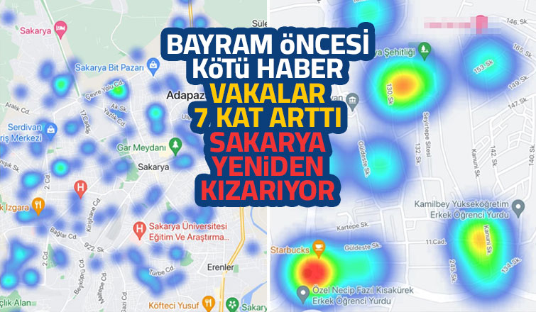 Sakarya'nın korona haritası kızarmaya başladı