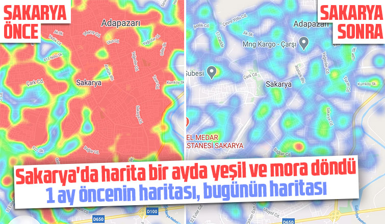 Sakarya'nın korona haritasında son durum