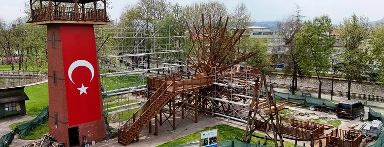 Sakarya'nın simgesi tarihi çark aslına uygun yenileniyor