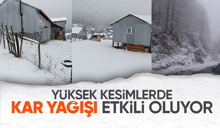 Sakarya nın yüksek kesimlerine kar yağdı