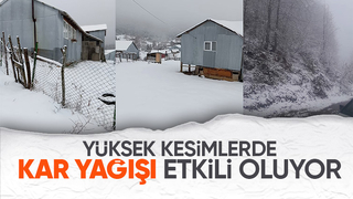 Sakarya nın yüksek kesimlerine kar yağdı