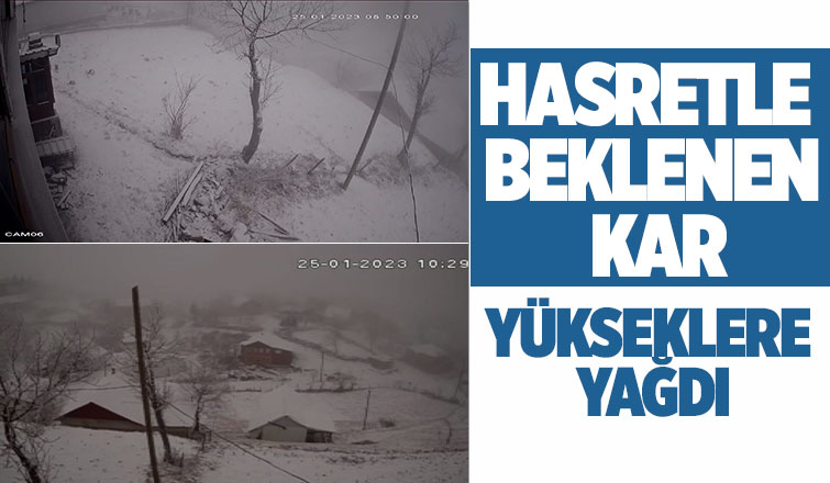 Sakarya'nın yüksek kesimlerine kar yağdı