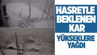 Sakarya'nın yüksek kesimlerine kar yağdı