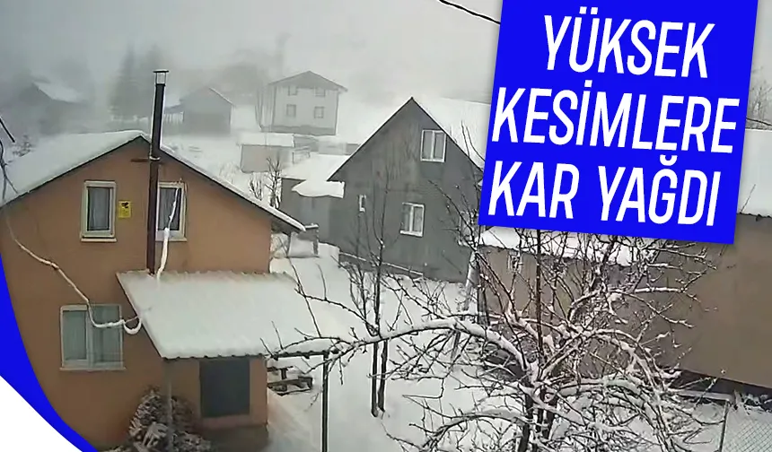 Sakarya'nın yüksek kesimlerine kar yağdı