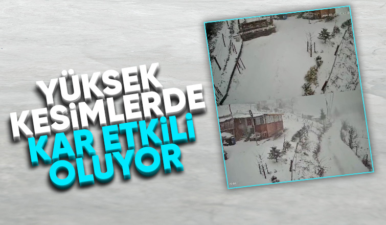 Sakarya'nın yüksek kesimlerine kar yağdı