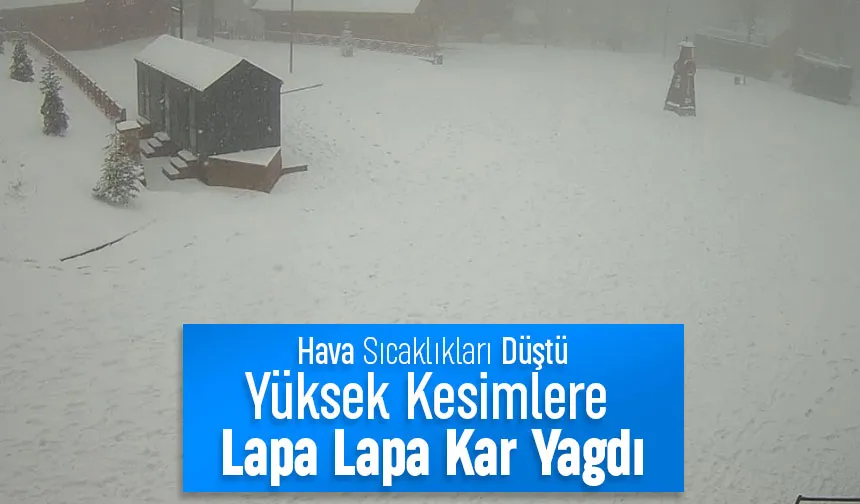 Sakarya'nın yüksek kesimlerine kar yağdı