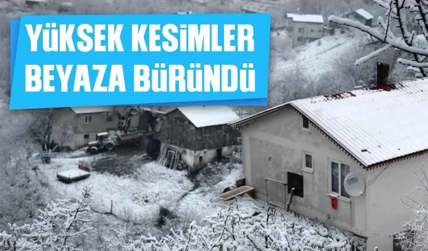 Sakarya'nın yükseklerine kar yağdı