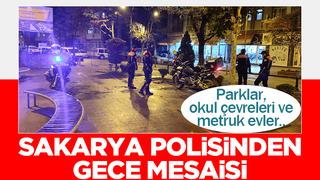 Sakarya polisinden parklar ve metruk evlere yönelik uygulama