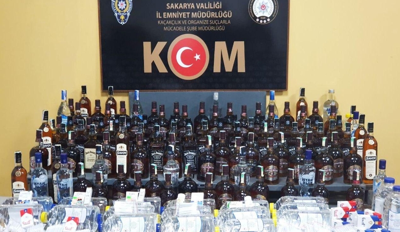Sakarya polisinden sahte içki operasyonu