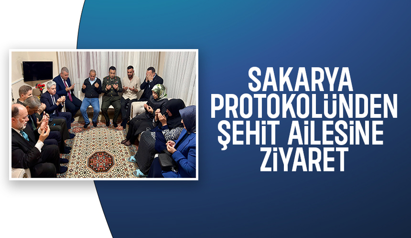 Sakarya Protokolü Şehit Karakuş'un ailesini ziyaret ettiler