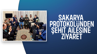 Sakarya Protokolü Şehit Karakuş'un ailesini ziyaret ettiler