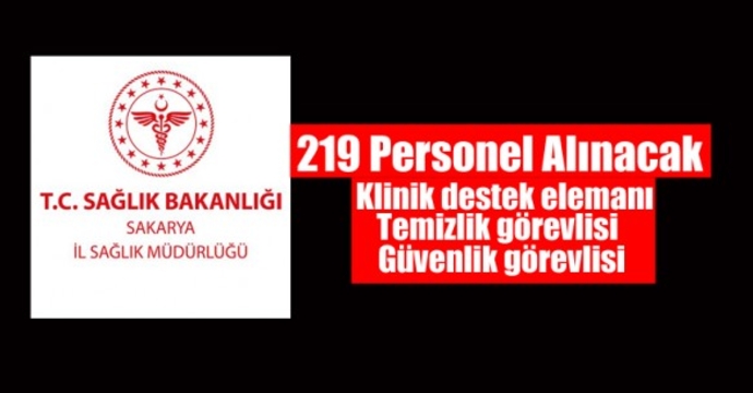Sakarya Saglik Mudurlugu 219 Personel Alacak