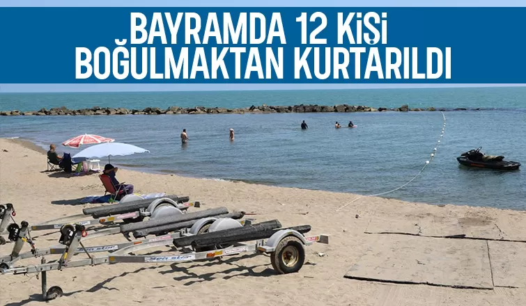 Sakarya sahillerinde bayramda 12 kişi boğulmaktan kurtarıldı