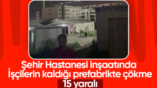 Şehir Hastanesi inşaat alanında prefabrikte çökme: 15 yaralı