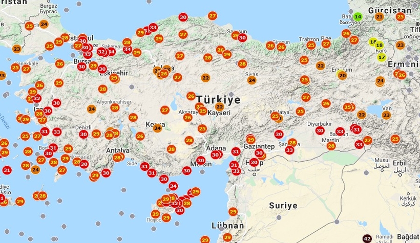 Sakarya sıcaklıkta dördüncü sırada