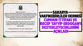 Sakarya Vakfıkebirliler Derneği seçimlerde Erdoğan'ı destekleyecek