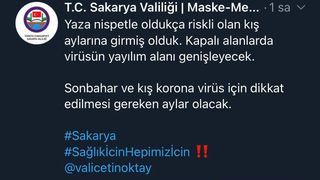 Sakarya Valiliği'nden bir uyarı daha