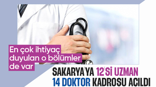 Sakarya'ya 14 yeni doktor kadrosu