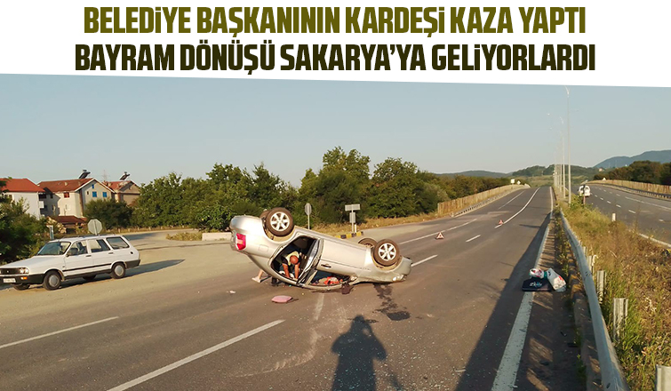 Sakarya'ya gelirken kaza yaptılar: 3 yaralı