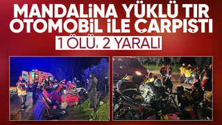 Sakarya'ya mandalina getiren tır kaza yaptı: 1 ölü, 2 yaralı