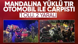 Sakarya'ya mandalina getiren tır kaza yaptı: 1 ölü, 2 yaralı