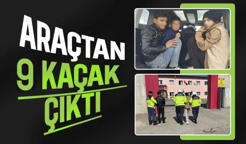 Sakaryada 9 kaçak göçmen yakalandı
