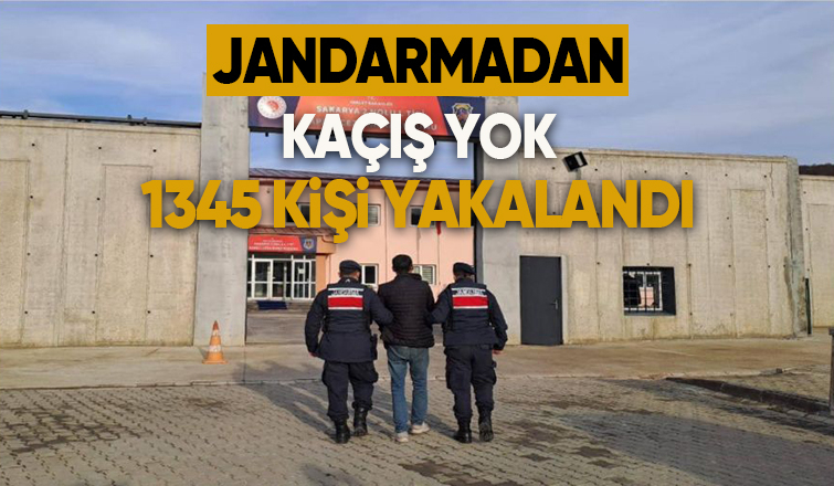 Sakaryada aranan 1345 kişi yakalandı