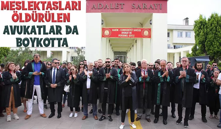 Sakarya’da avukatlar öldürülen meslektaşları için toplandı