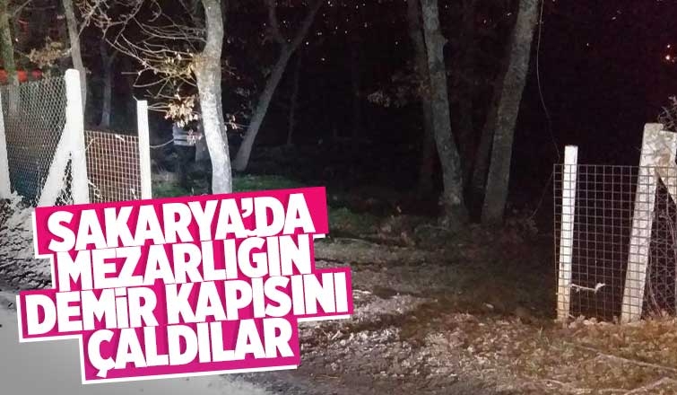 Sakarya’da mezarlığın demir kapısını çaldılar