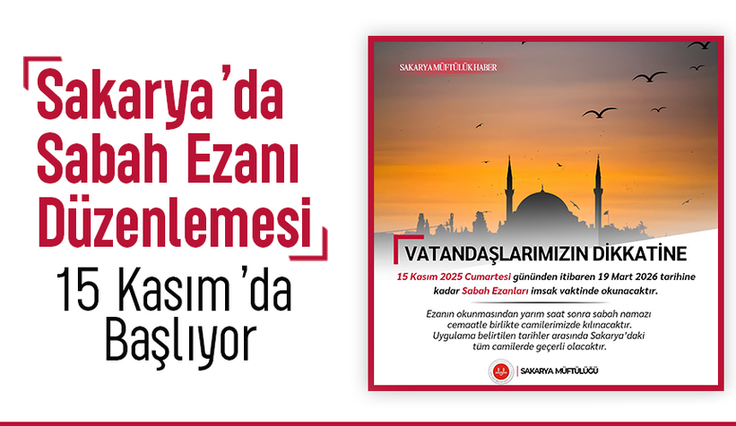 Sakarya’da sabah ezanı düzenlemesi